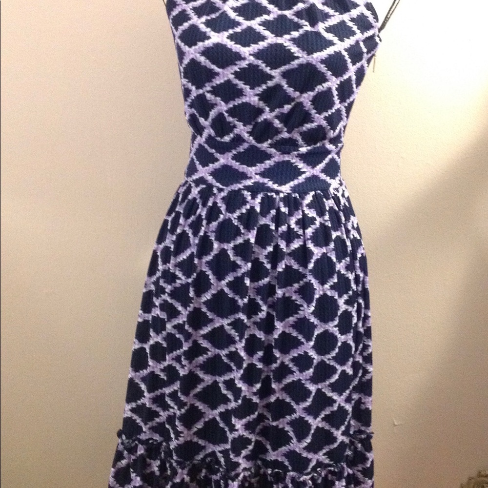 MICHAEL MK Ruffled-Hem purple Dress_P/XS - Picture 2 of 8